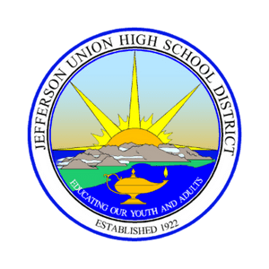 Jefferson Union High School District logo on a transparent background