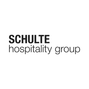 Schulte hospitality group logo on a transparent background.